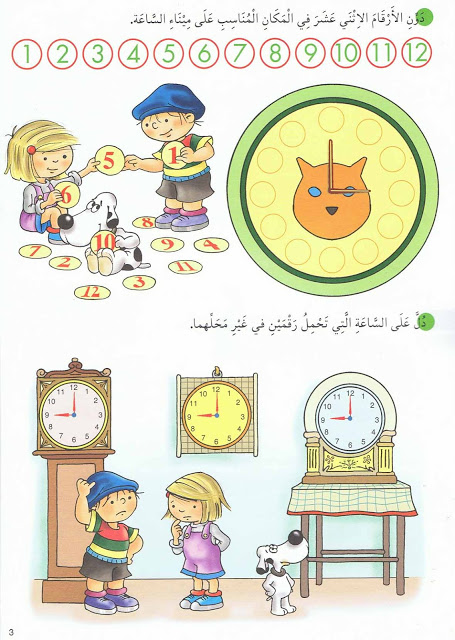 تعليم قراءة الوقت (الساعة) للاطفال