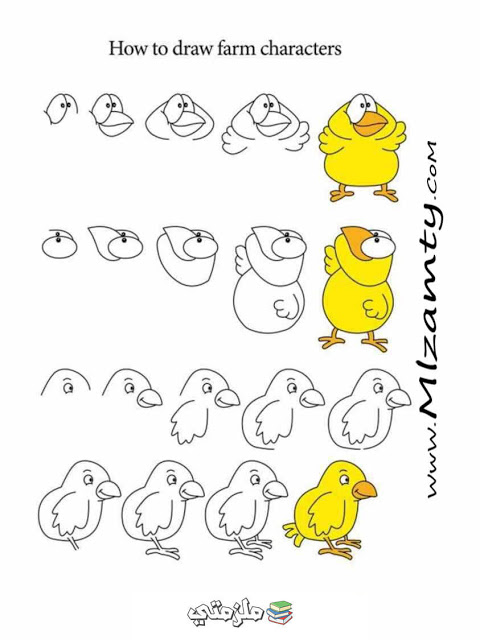 كيفية رسم مزرعة كاملة للاطفال