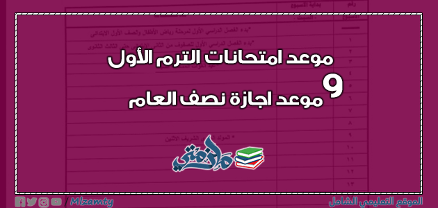 كم يوم اجازة الترم الاول