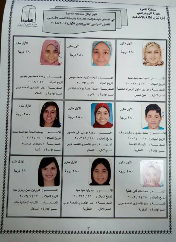 نتيجة الصف الثالث الاعدادي نتيجة الصف الثالث الاعدادي برقم الجلوس