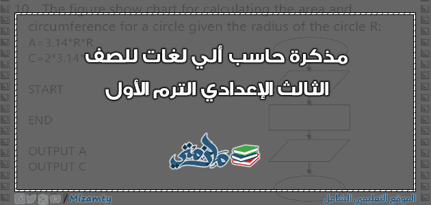 مذكرة كمبيوتر لغات للصف الثالث الإعدادي ترم اول