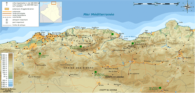 أنواع تضاريس المغرب العربي