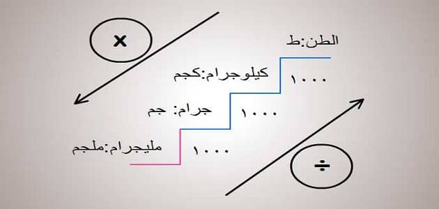 طريقة تحويل وحدات الوزن