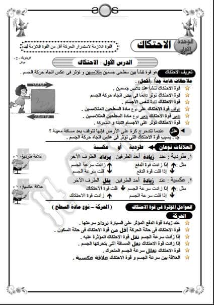 مذكرة علوم سؤال وجواب للصف الخامس الابتدائي ترم ثاني