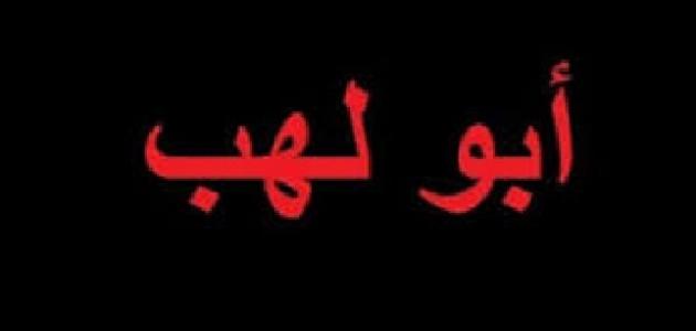 بحث عن ابو لهب وابو جهل مع المراجع