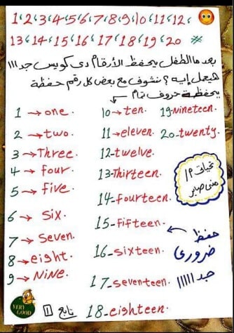 مذكرة تأسيس math للاطفال