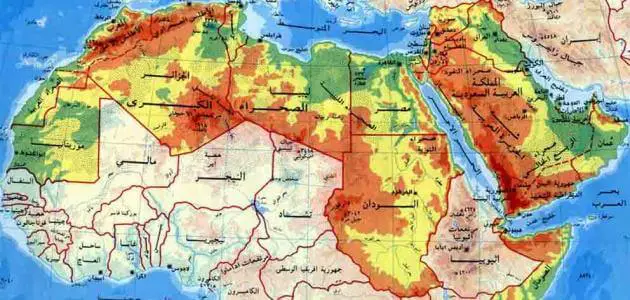 بحث عن الوطن العربي للصف الثاني الاعدادي