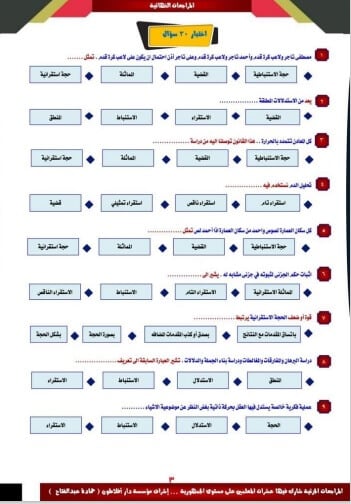 مراجعة ليلة الامتحان منطق ثانوية عامة