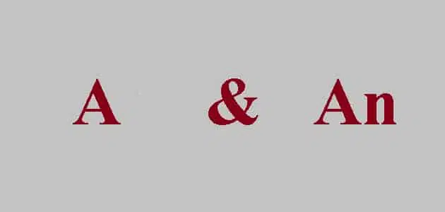 الفرق بين a و an