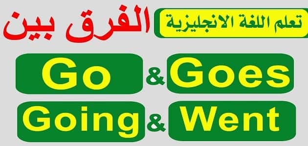 الفرق بين goes  و go